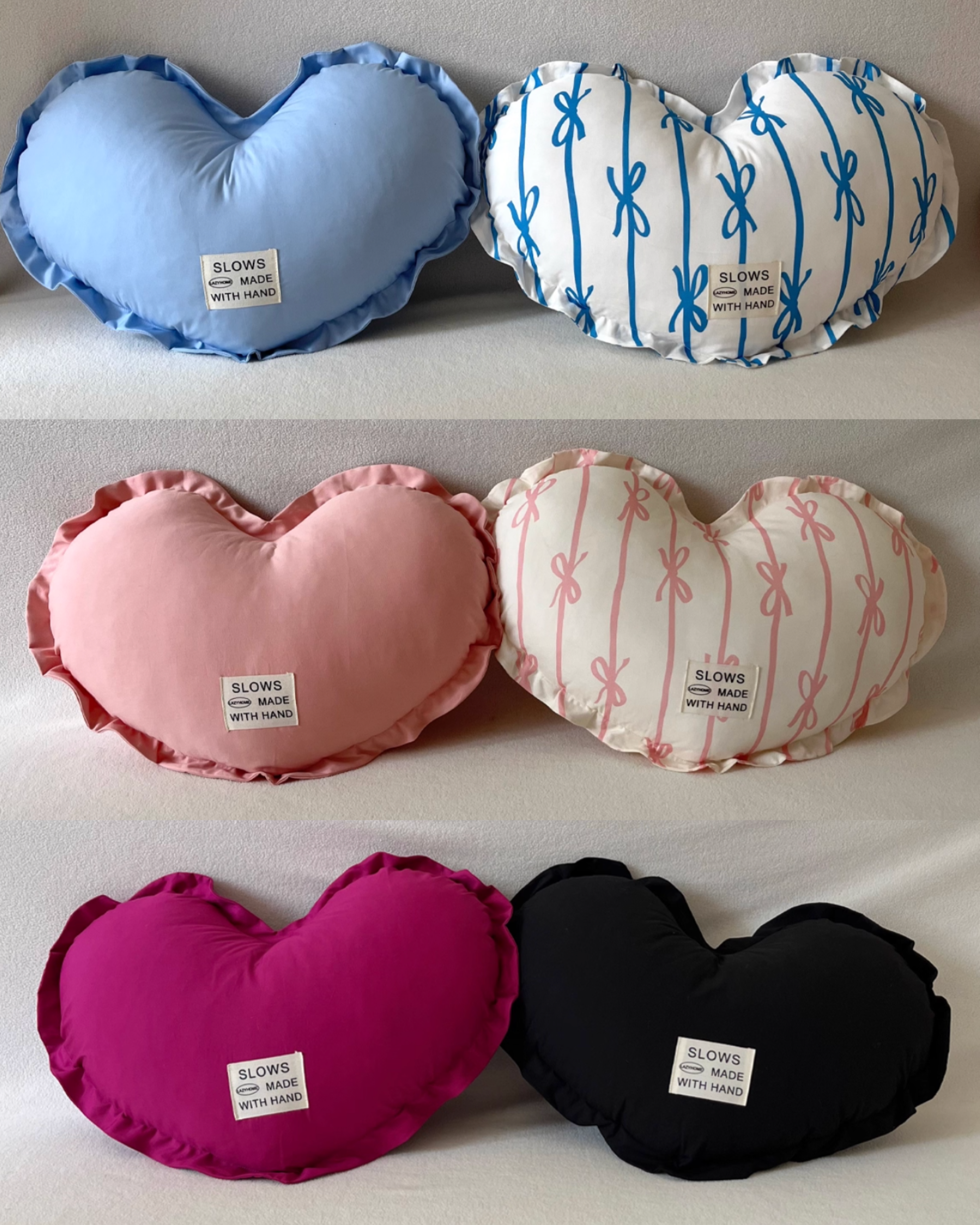 heart coquette pillows