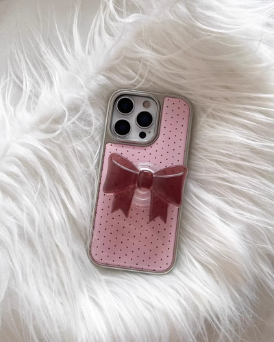 bowknot polka iphone case
