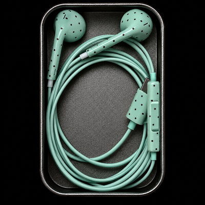 starry wired earphones