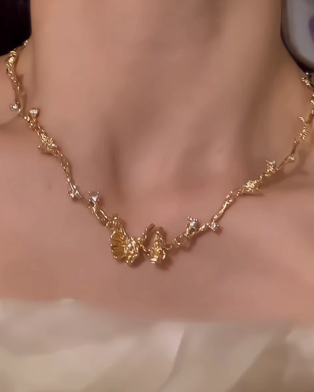 gilded butterfly necklace