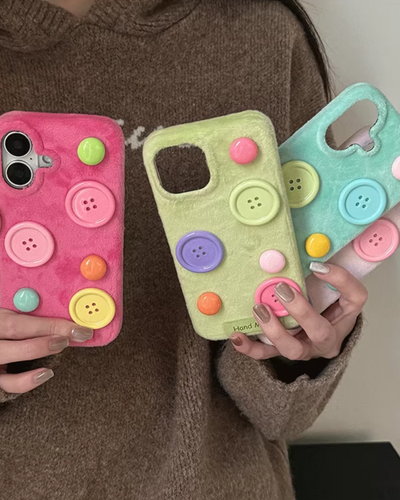 cute as a button phone case