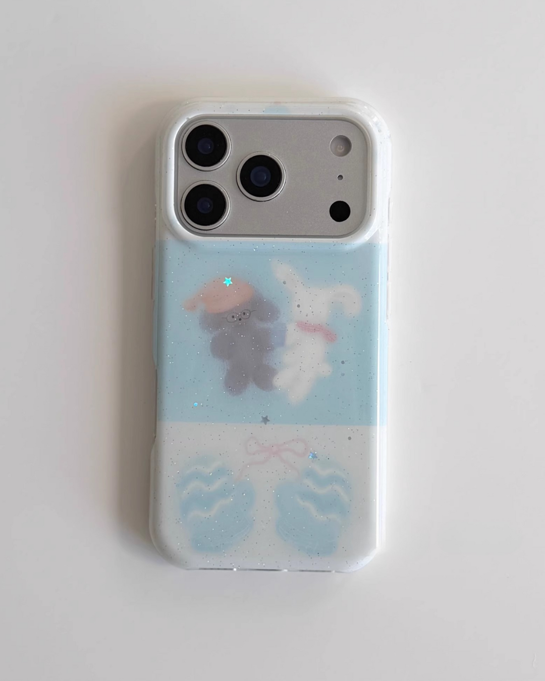 dreamy bunny and puppy phone case