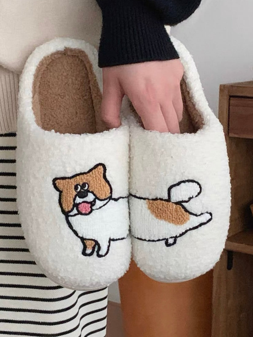 meow and woof slippers