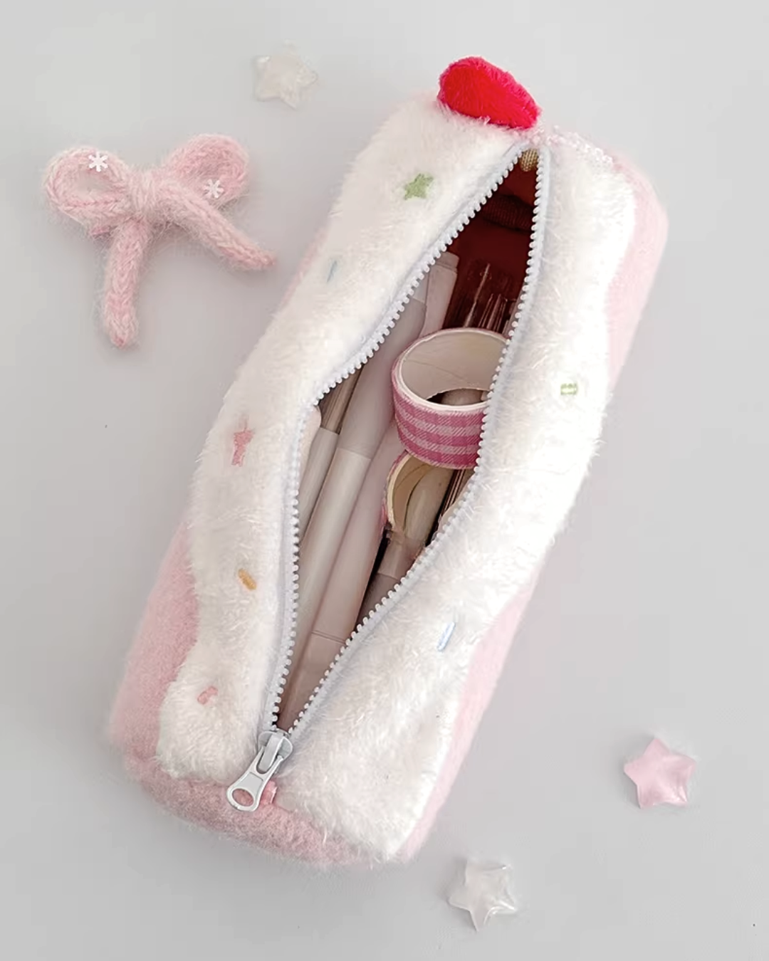 swiss roll plush pencil case 🍰✨