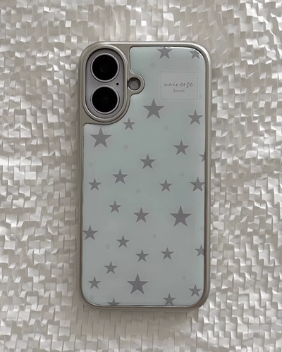 silver stars phone case