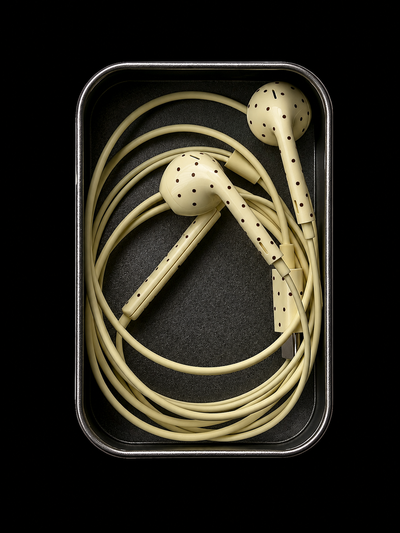 starry wired earphones
