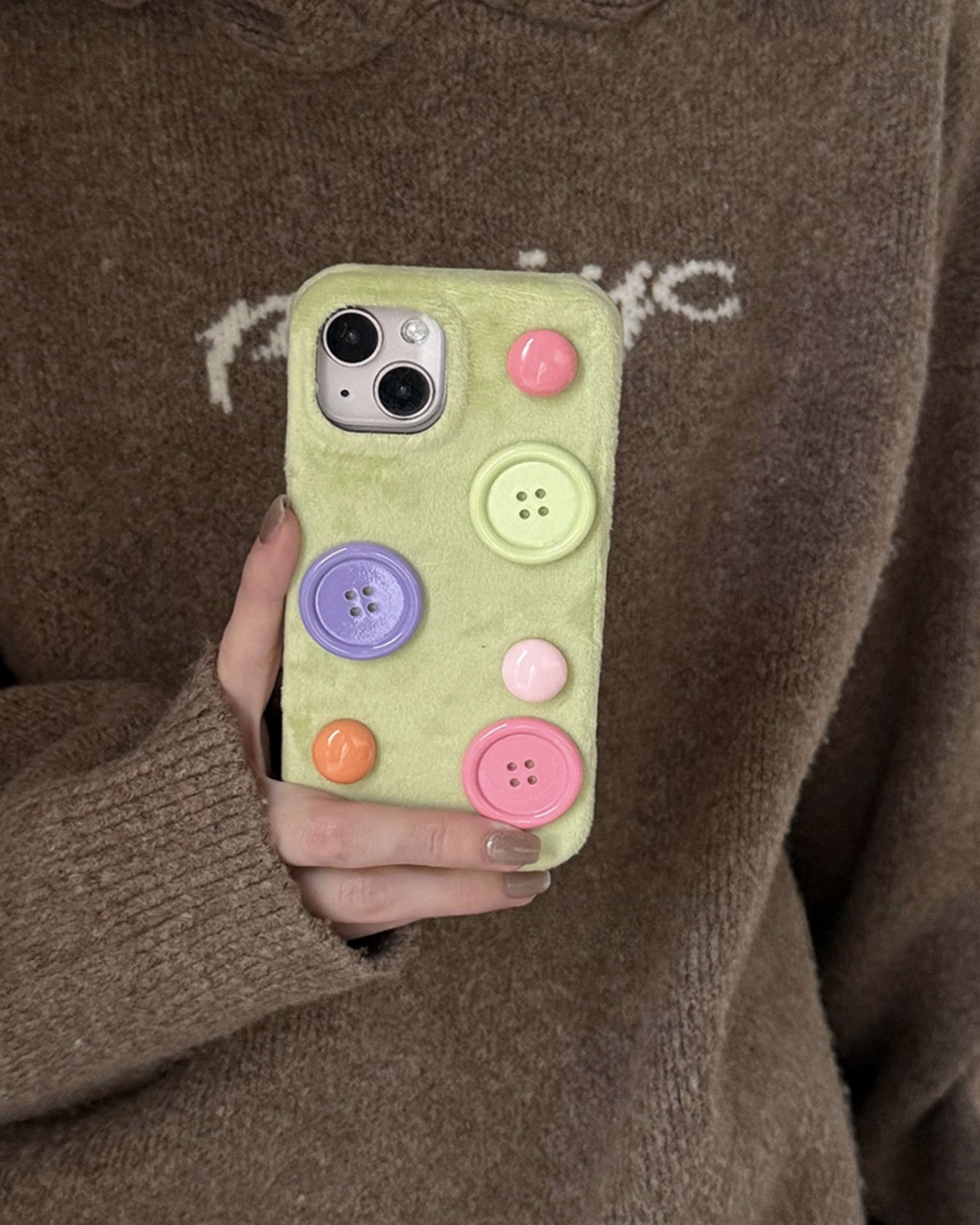 cute as a button phone case