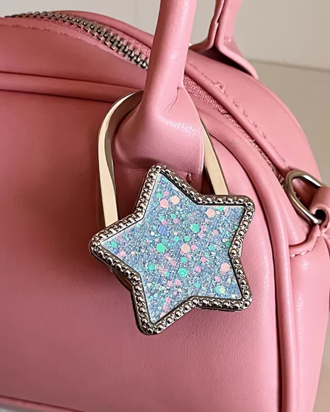 glitter butterfly and star hook for bags