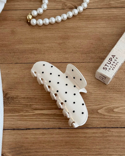 polka hair claw clip