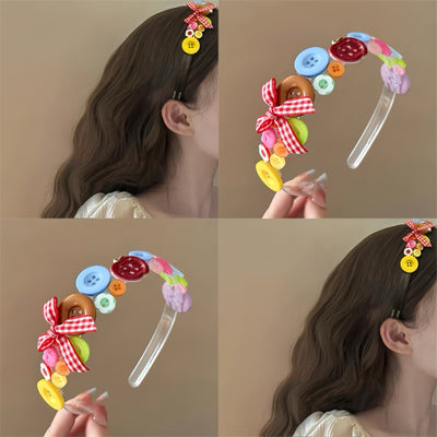 cute as a button headband