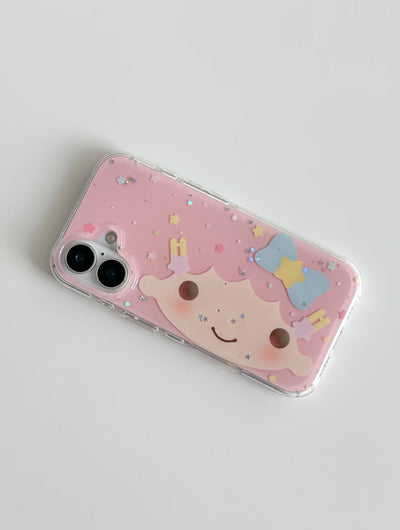 cloud sparkle face phone case
