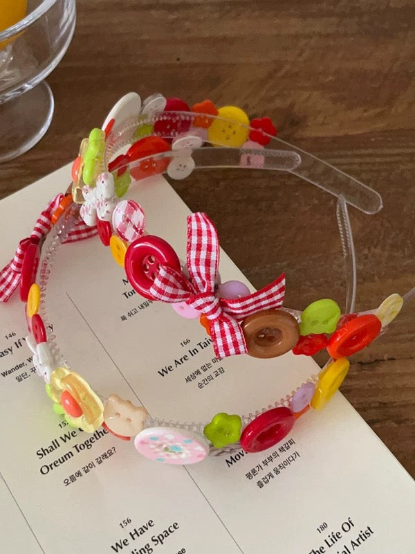 cute as a button headband