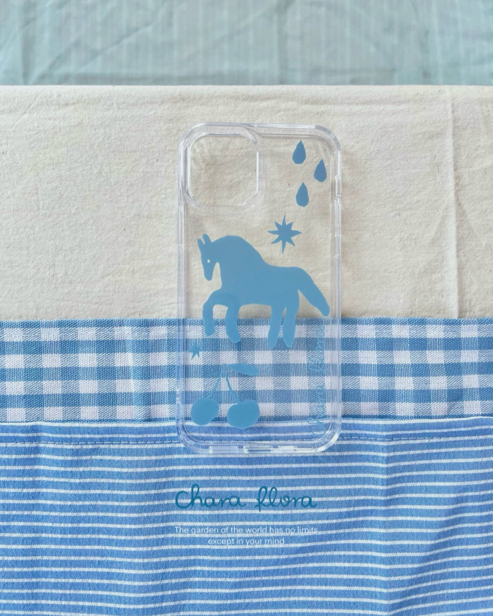 blue trojan phone case