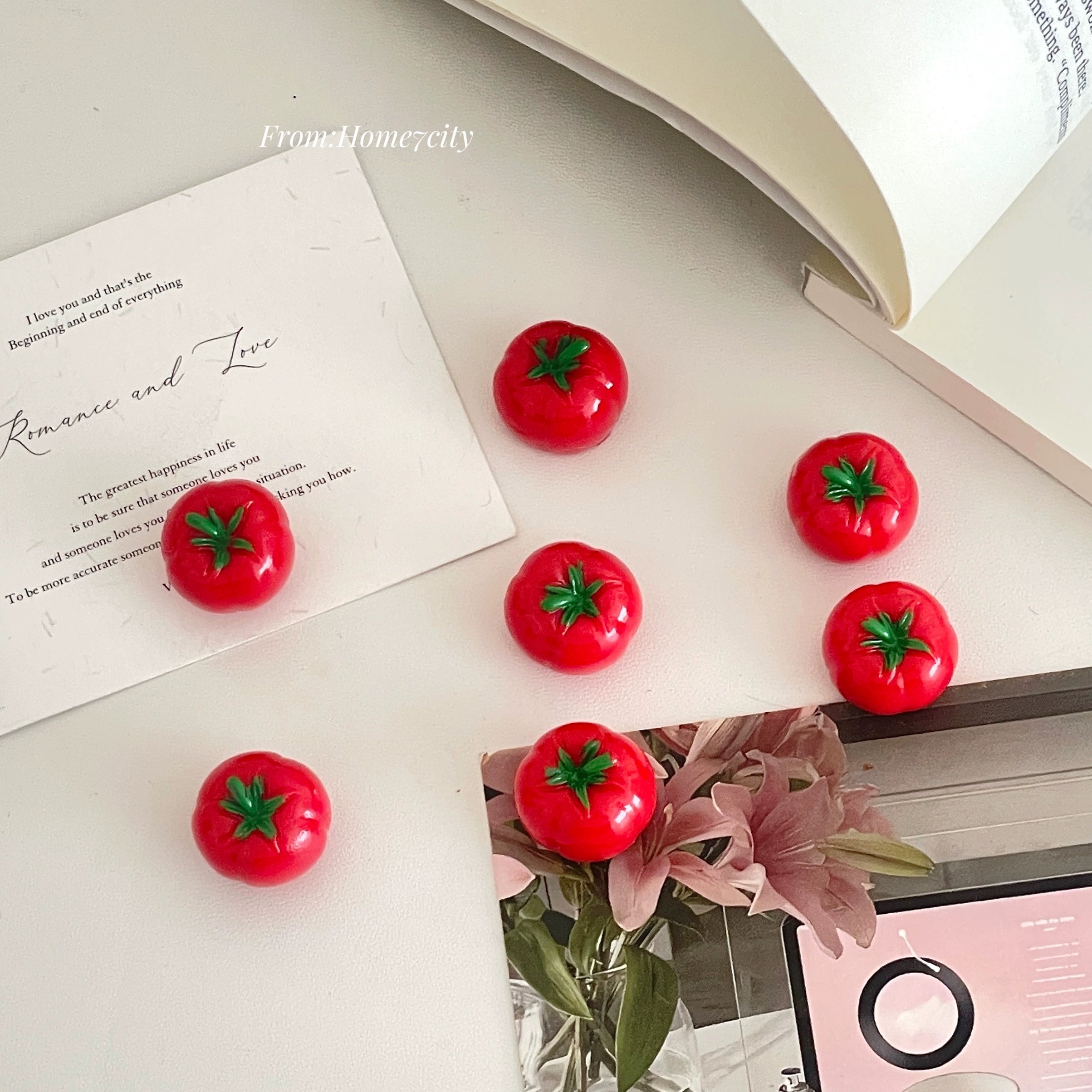 mini tomato fridge magnets