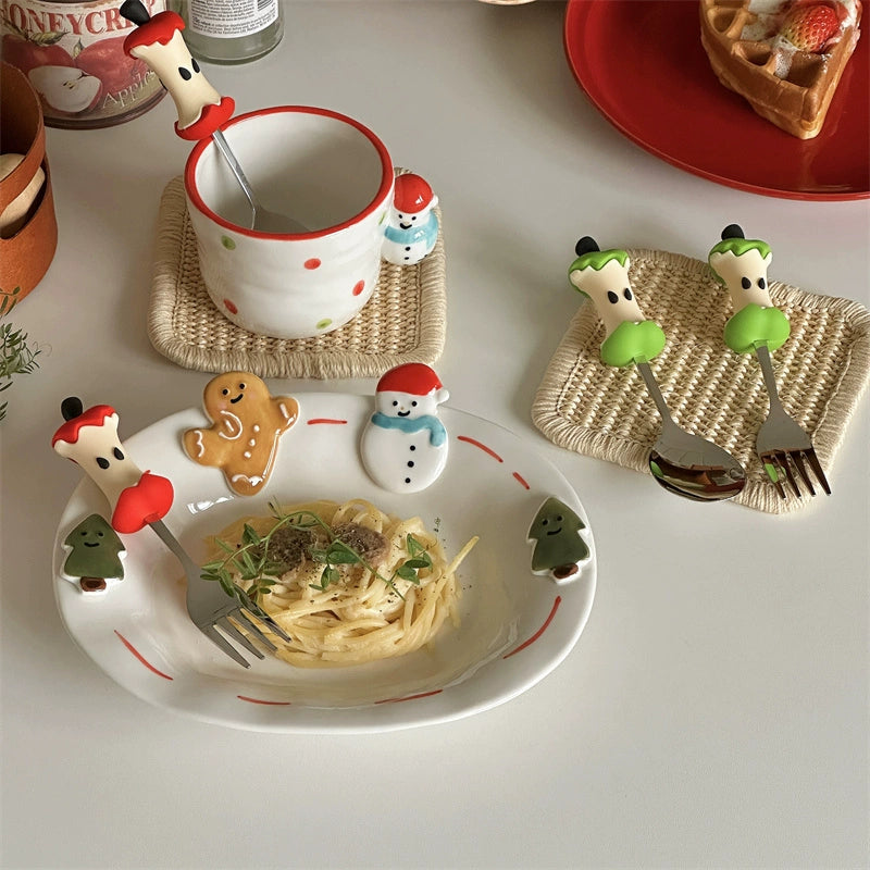 apple spoon and fork set 🍏