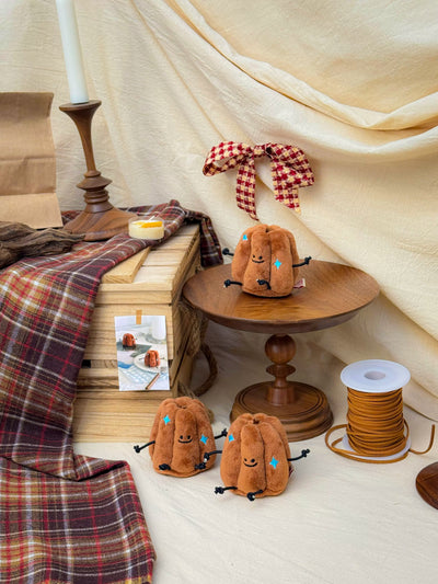 canelé plush keychain