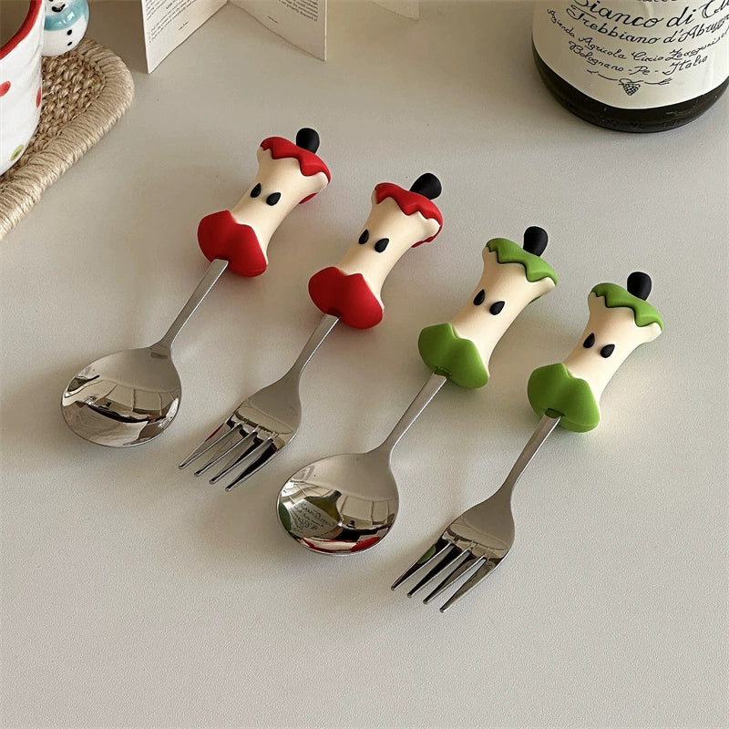 apple spoon and fork set 🍏