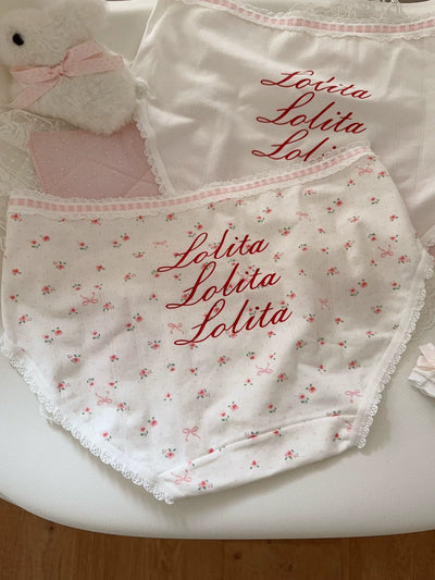 lolita floral brief panty
