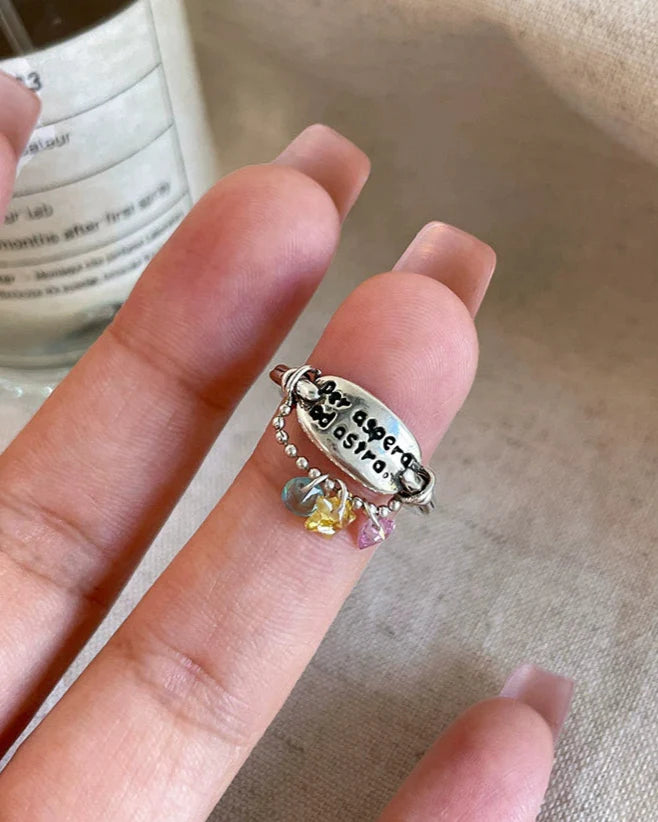 "per aspera ad astra" ring