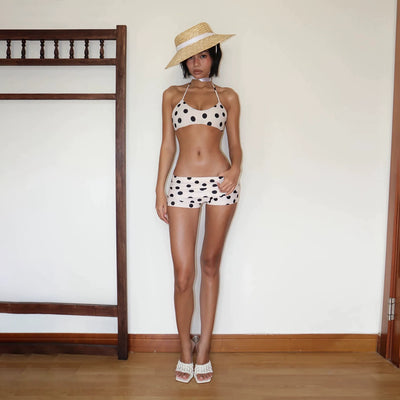 polka dots two piece bikini