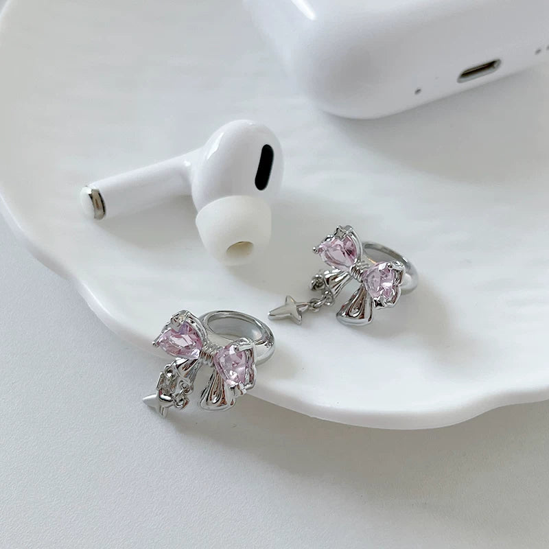 pink bow airpods charm