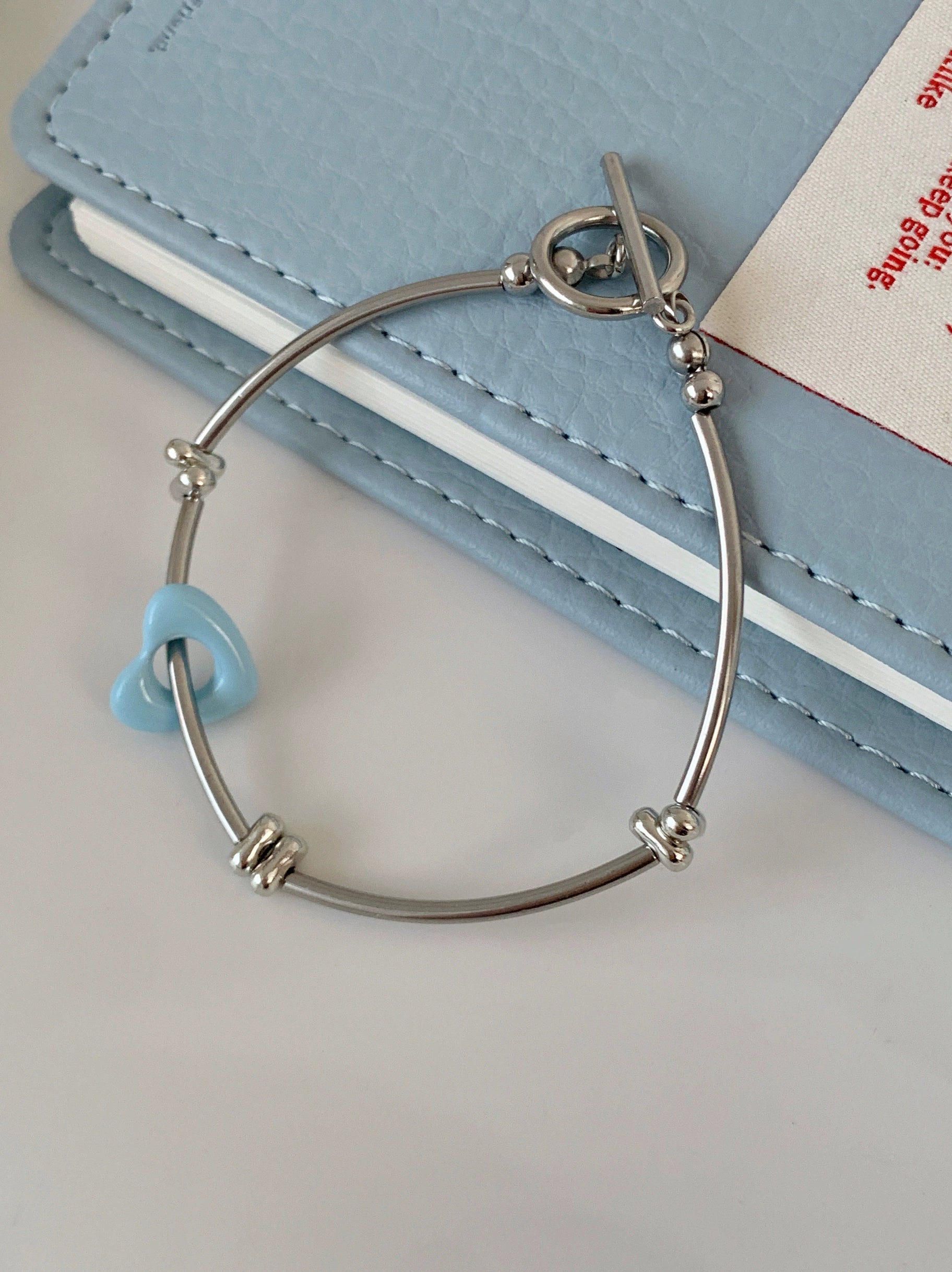 'blue heart' bracelet