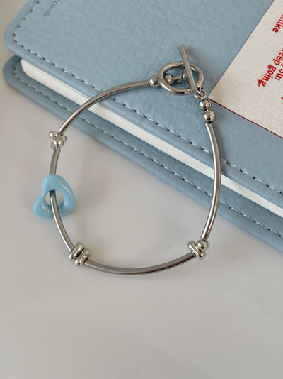 'blue heart' bracelet