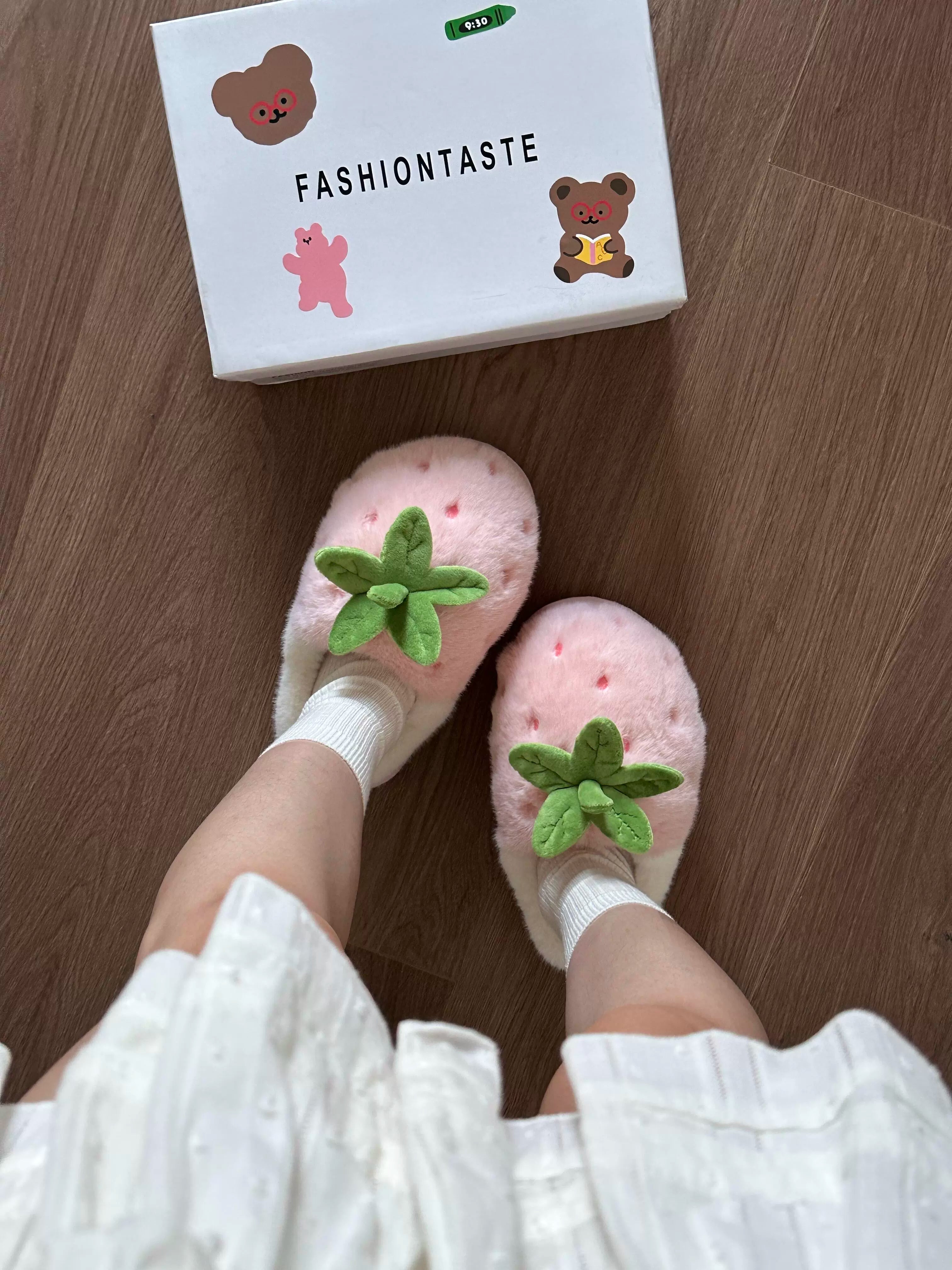 fresh strawberry slippers