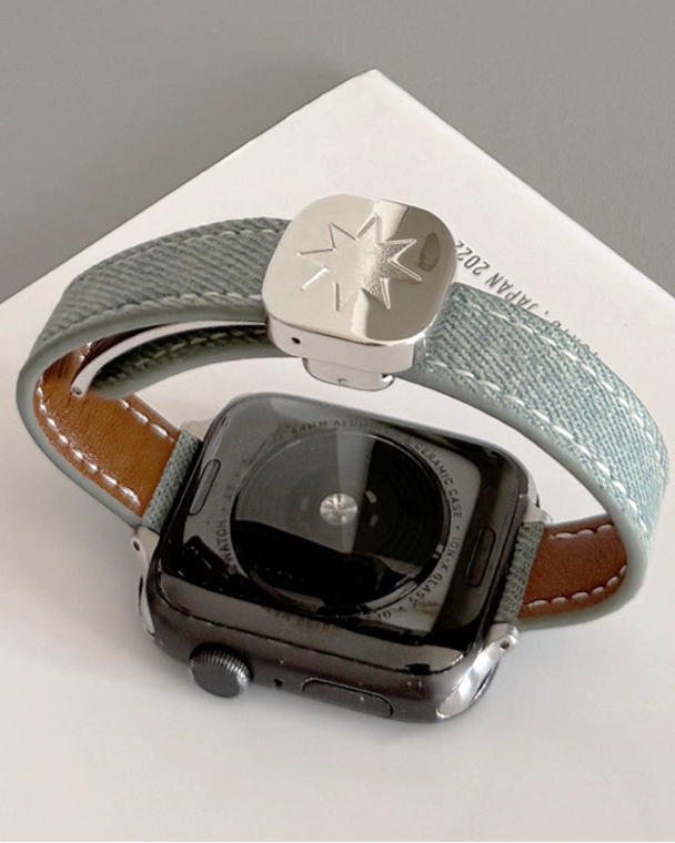 star denim apple watch strap