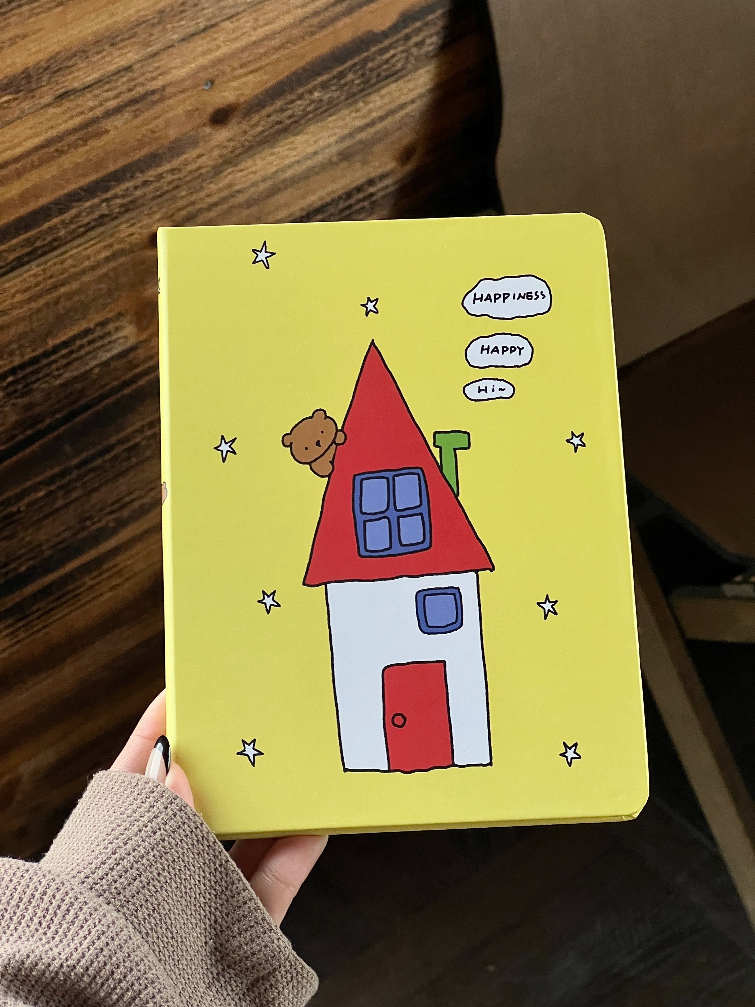 happy yellow house a5 notebook