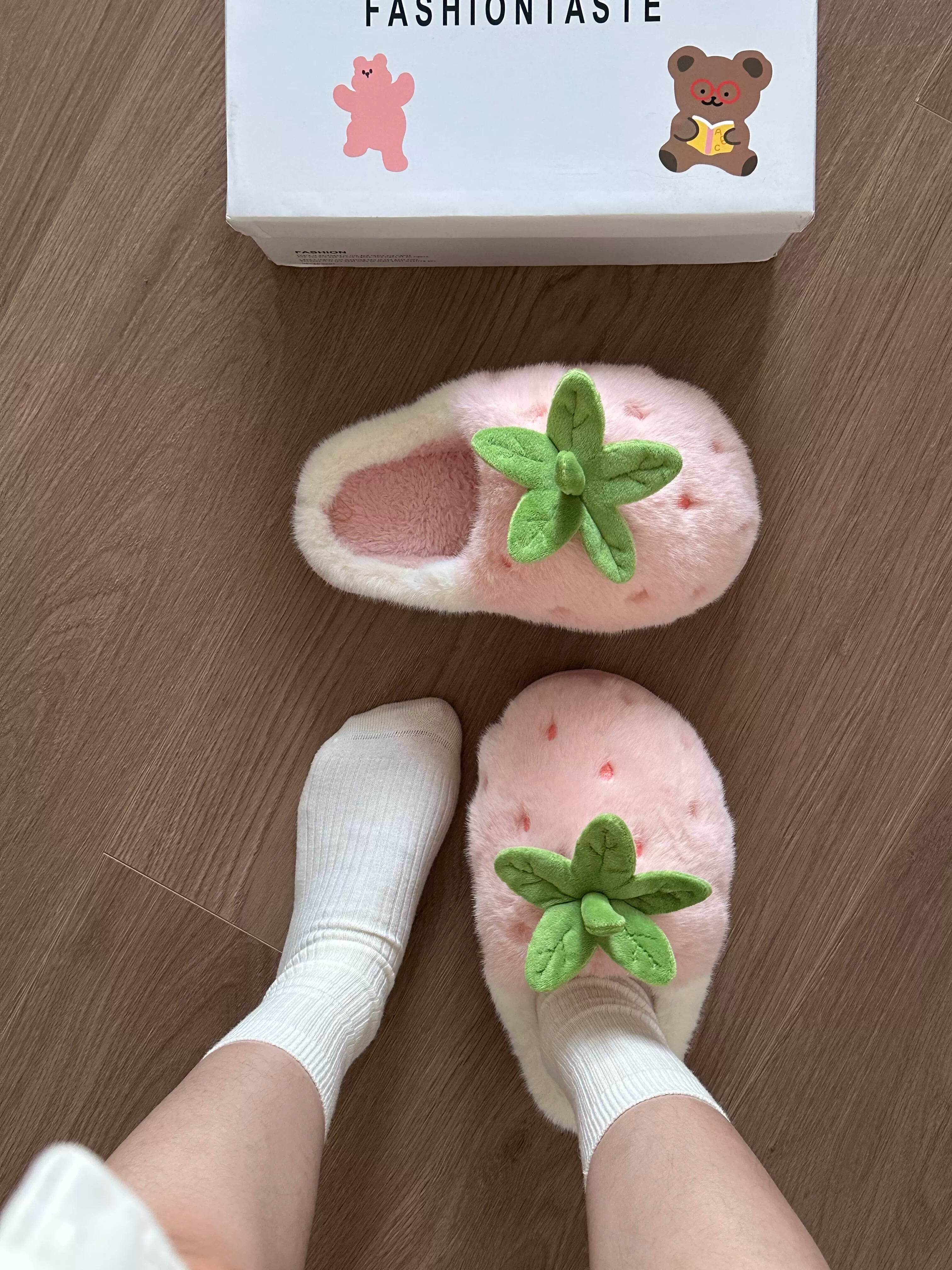 fresh strawberry slippers