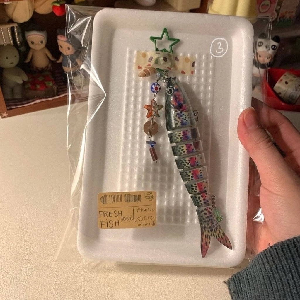 fresh fish keychain