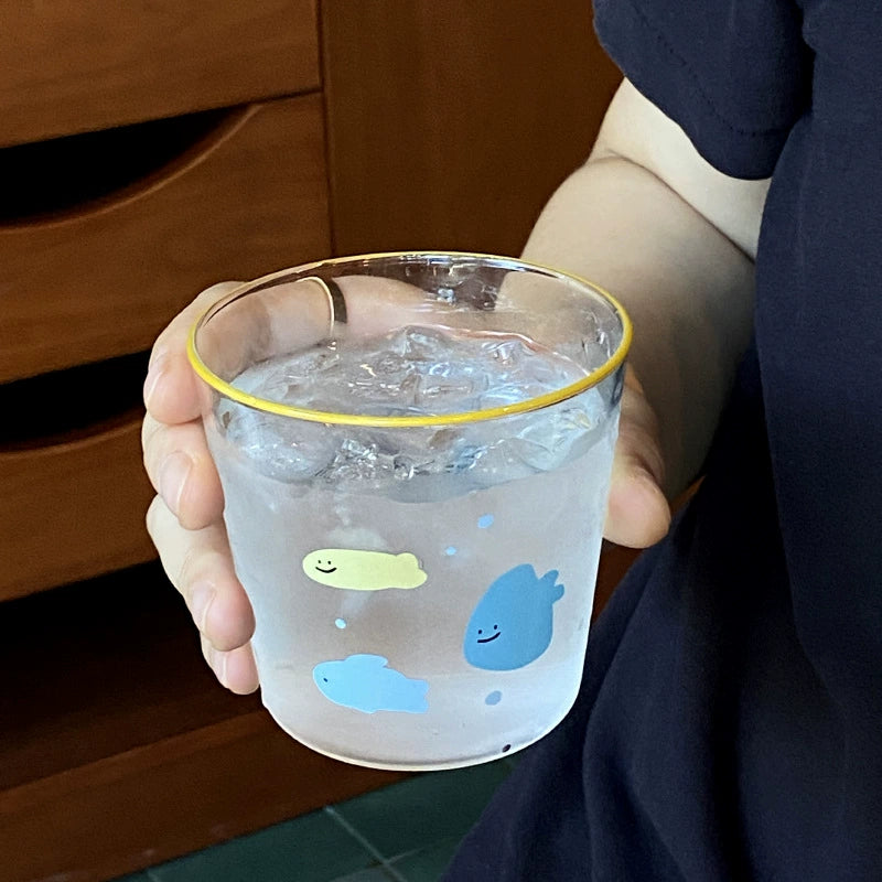 little candy fish glass cup
