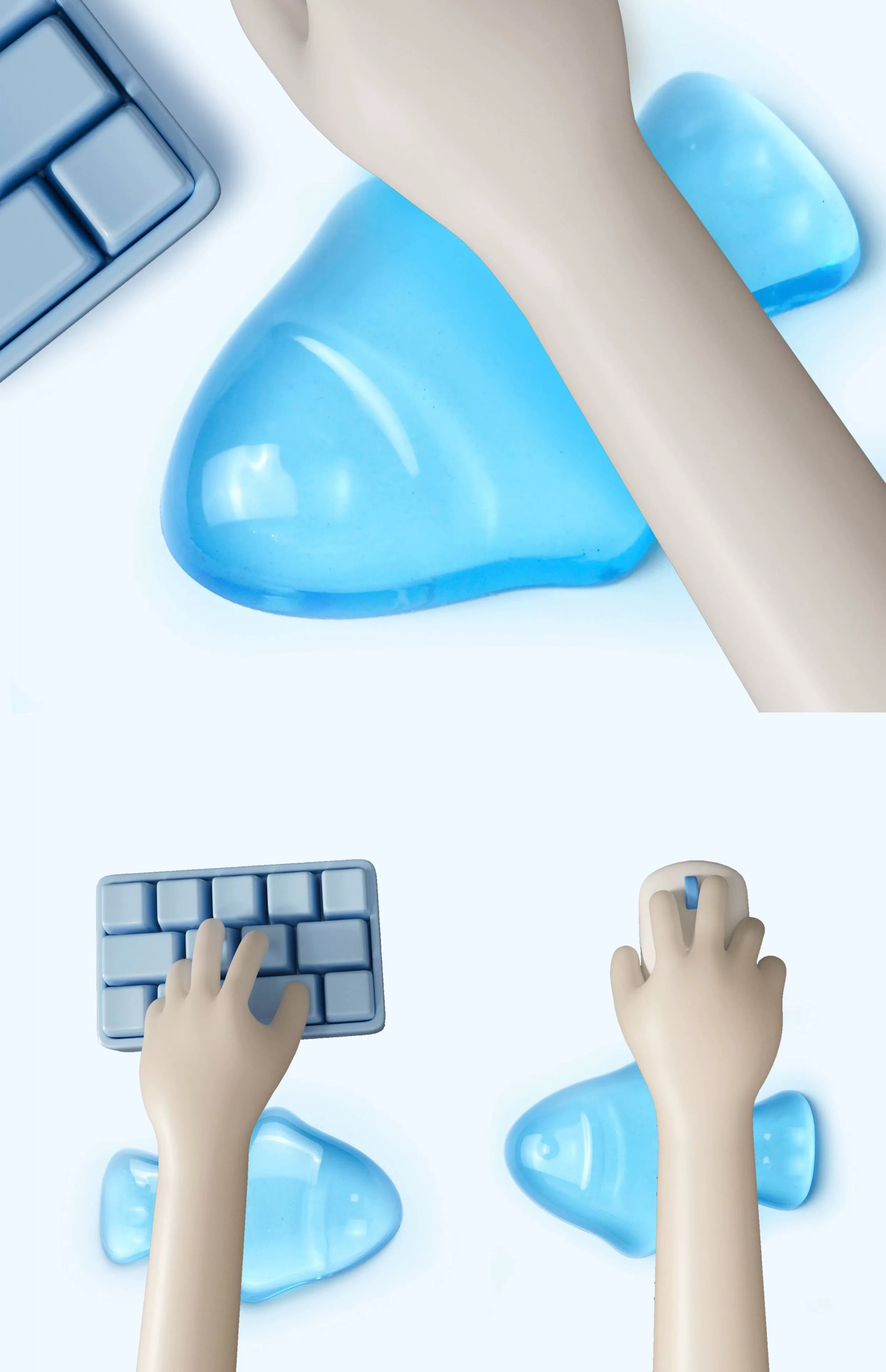 blue fish wrist rest 🐟