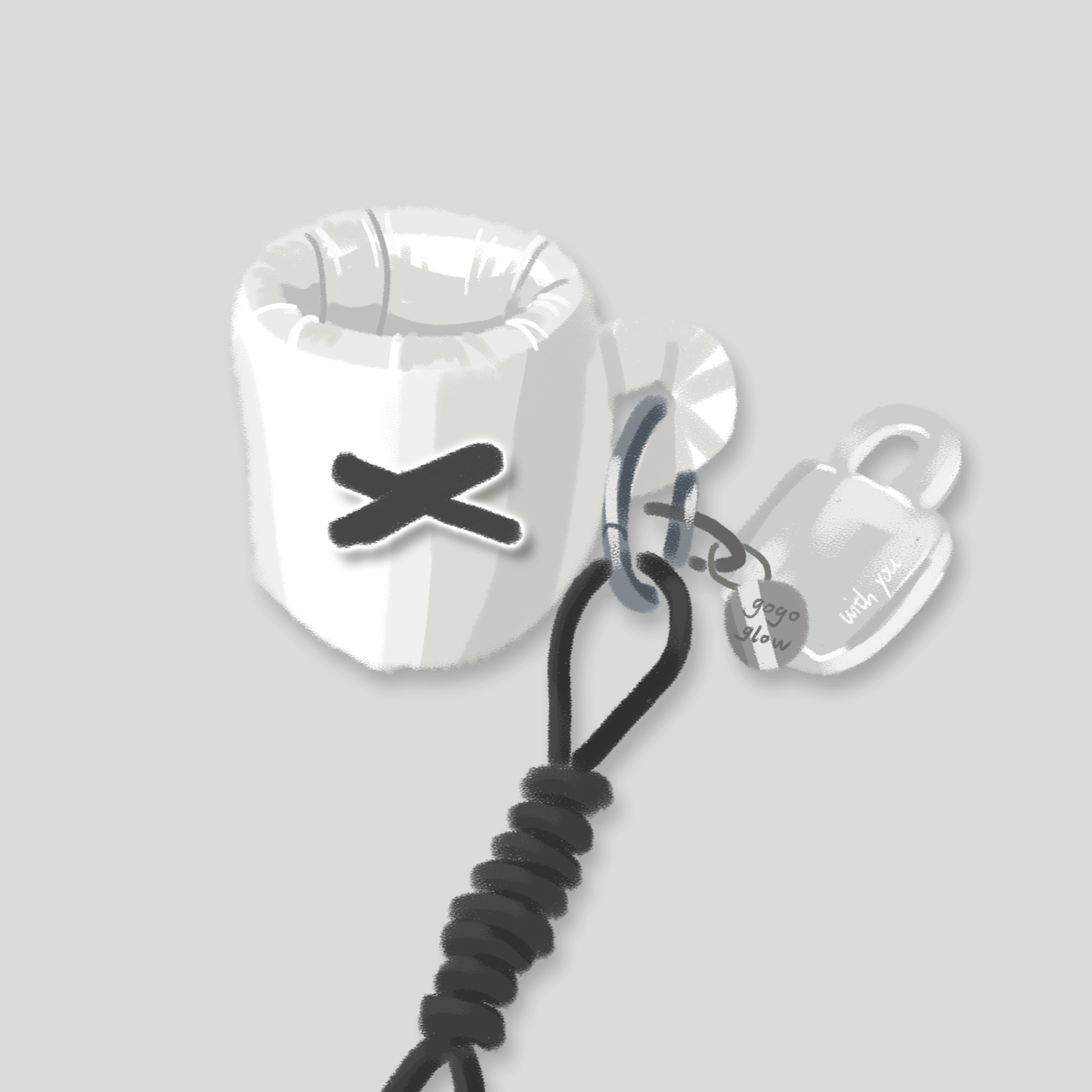 mini coffee mug keychain