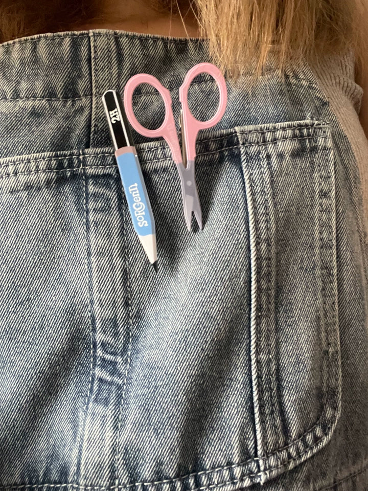 cute stationary hairclips ✏️✂️