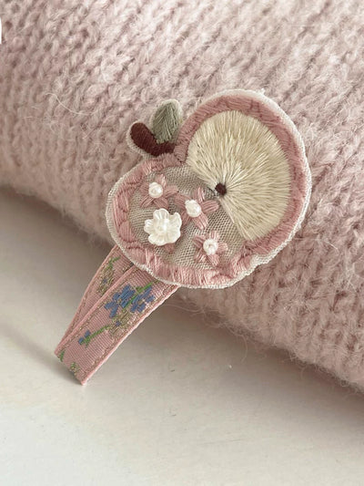 apple & pear hair clip