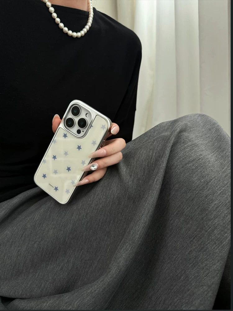 silver stars phone case