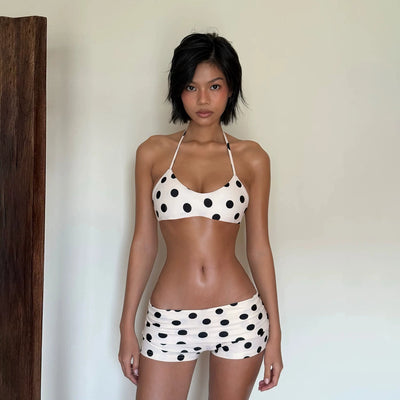 polka dots two piece bikini