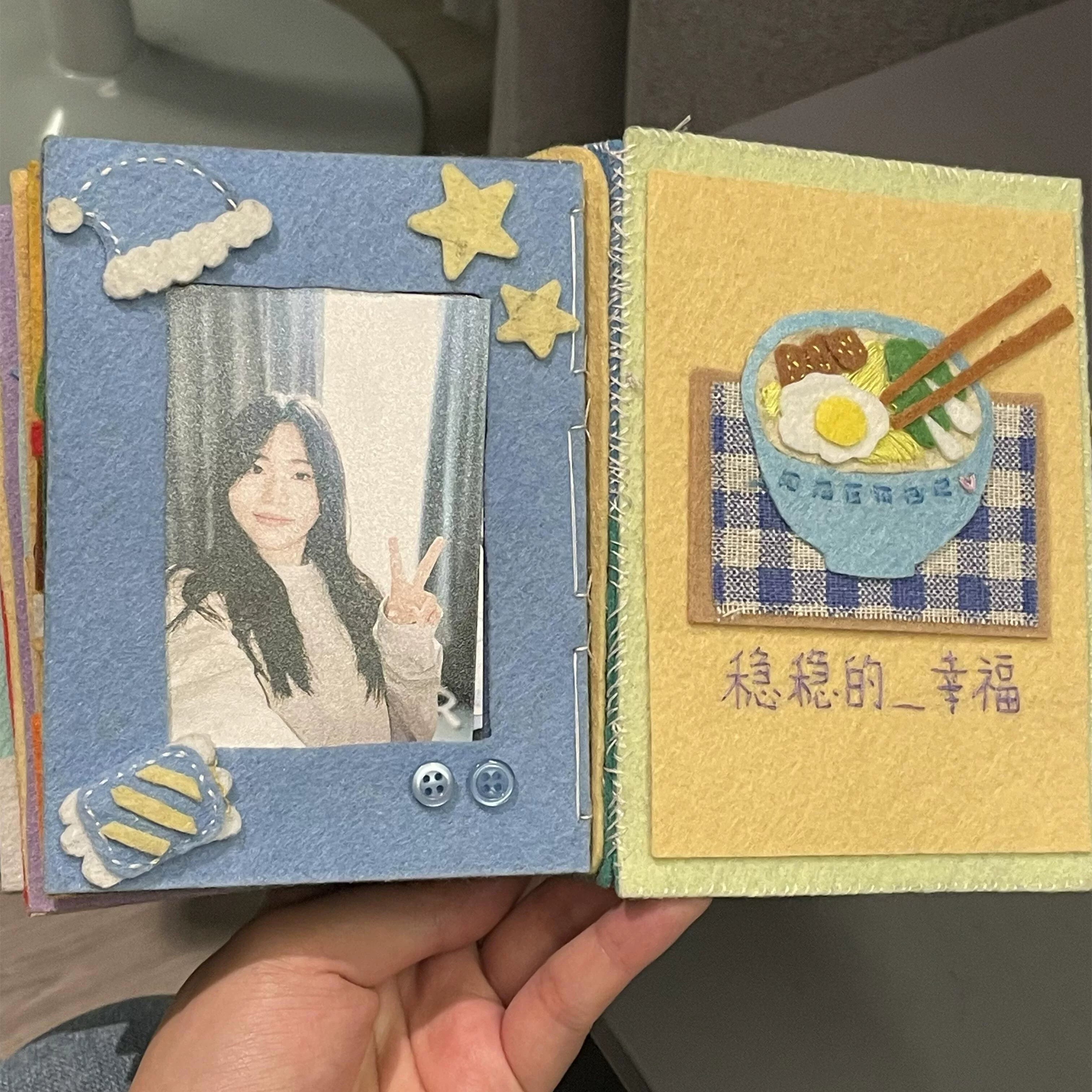 little pig house felt photo album