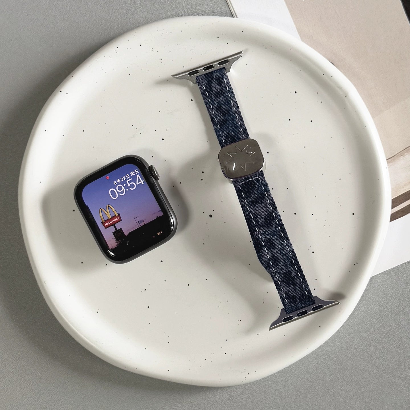 star denim apple watch strap