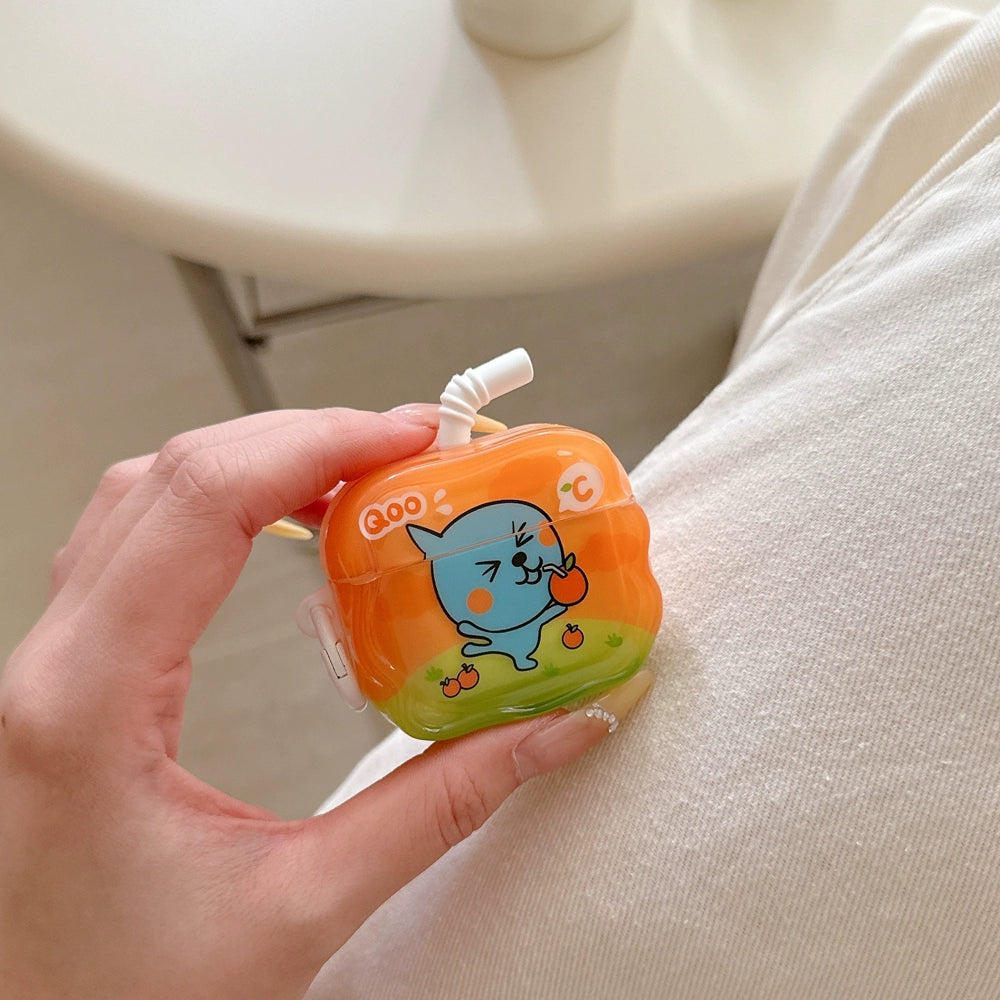 orange juice box airpods case