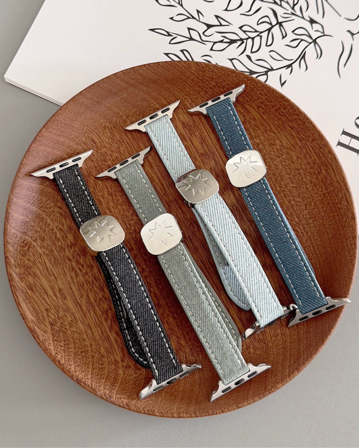 star denim apple watch strap