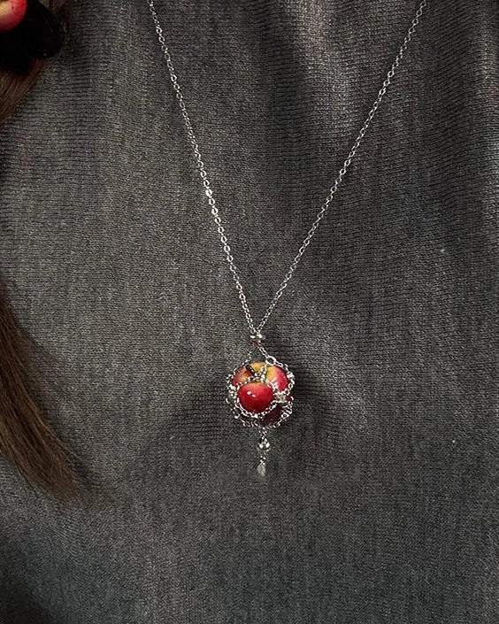 forbidden apple necklace 🍎✨