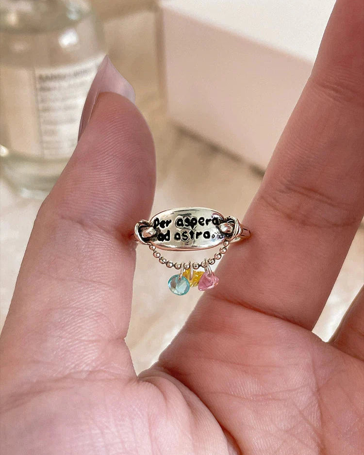 "per aspera ad astra" ring