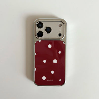 wine polka dots iphone case