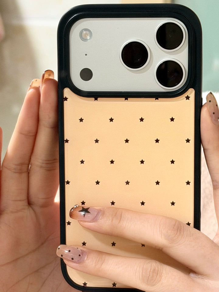 midnight confetti stars iphone case