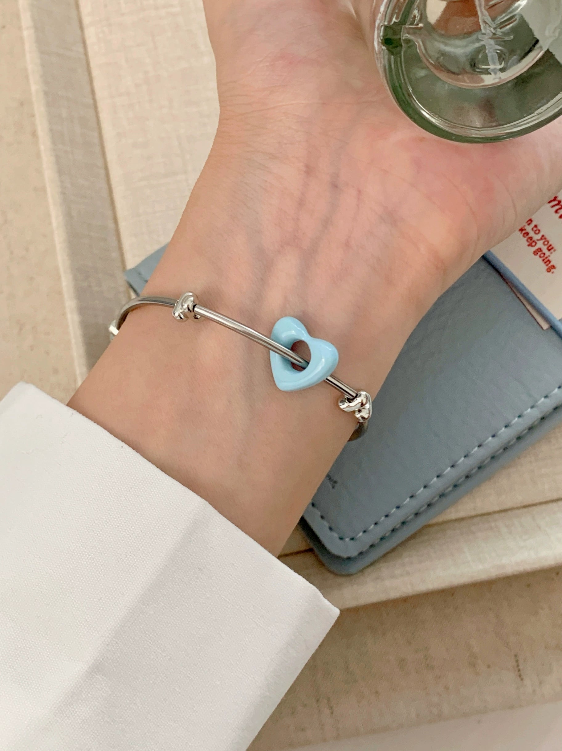 'blue heart' bracelet