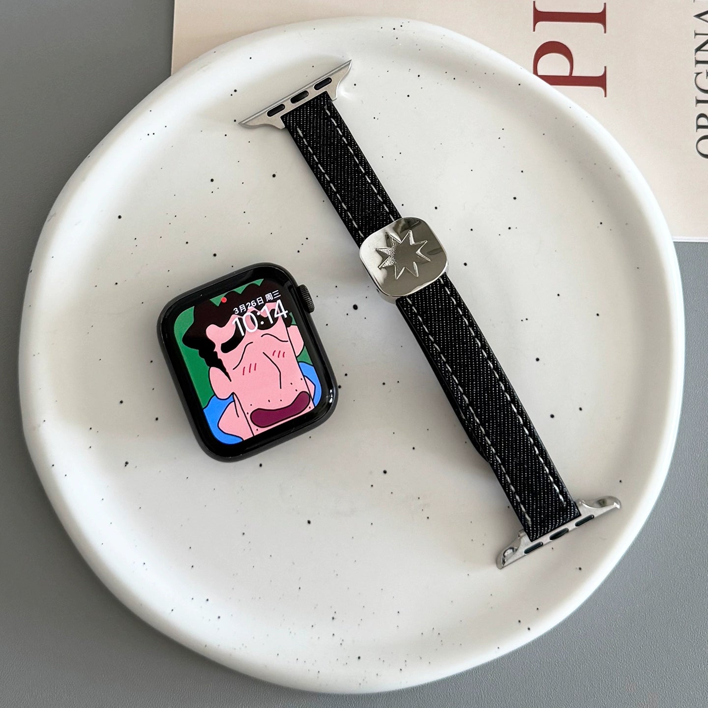 star denim apple watch strap