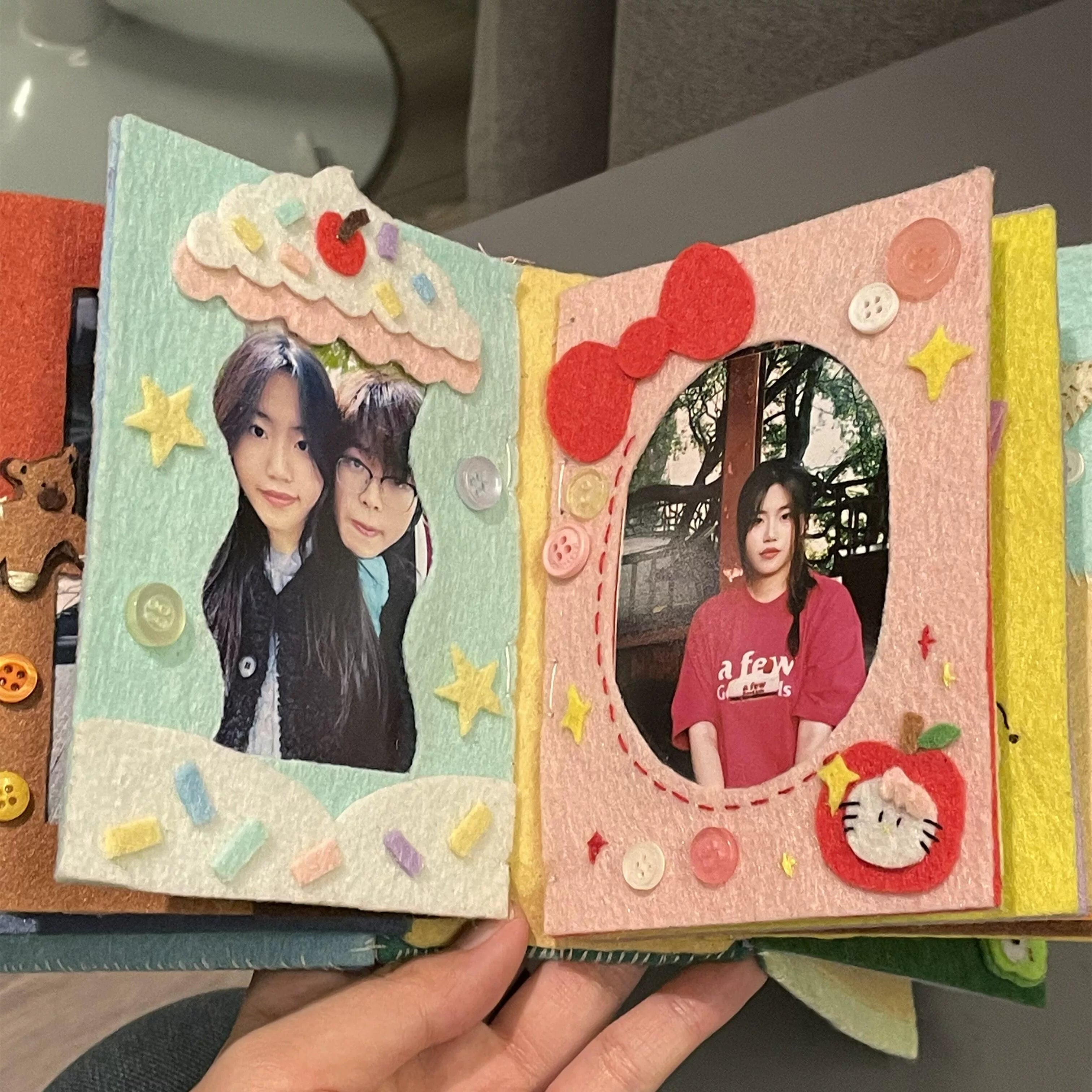 little pig house felt photo album